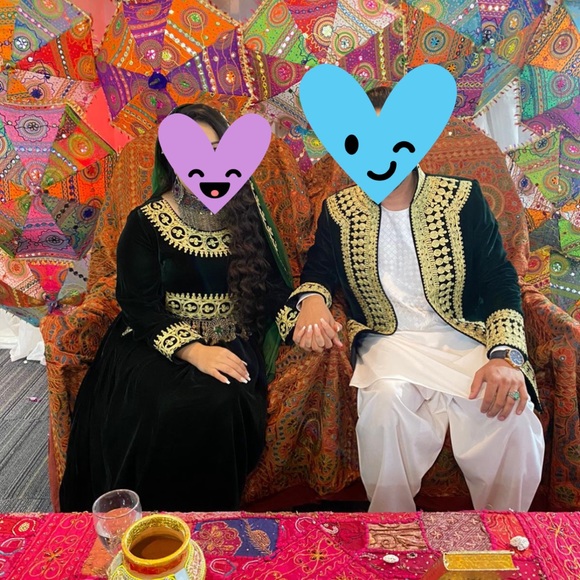 Afghan Traditional Dress green dress nikkah - Picture 1 of 1